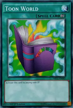 MIL1-EN042 TOON WORLD COMMON 1ST EDITION YuGiOh CARD - Image 1
