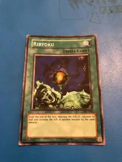 YUGIOH Secret Rare Riryoku TSC-002 PLAYED - Image 1
