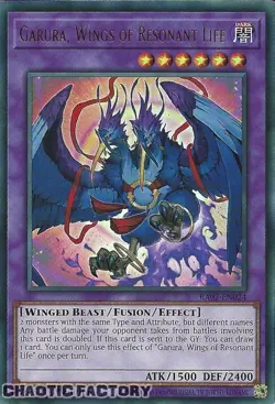 YUGIOH RA02-EN024 Garura, Wings of Resonant Life Ultra Rare 1st Edition NM - Image 1