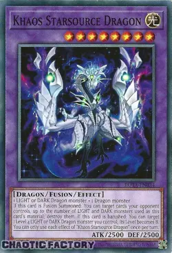 YUGIOH ROTA-EN034 Khaos Starsource Dragon Common 1st Edition NM - Image 1
