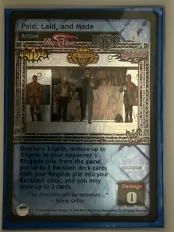 Paid Laid and Made WWE Raw Deal CCG Rare Foil Card NM/M WWF - Image 1