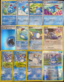 12x Pokemon Cards Azumarill Azurill Marill Lot - Cosmos Holo Vintage Promo TCG - Image 1