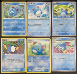 12x Pokemon Cards Azumarill Azurill Marill Lot - Cosmos Holo Vintage Promo TCG - Image 2