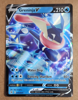 Pokemon- Fusion Strike- Greninja V 073/264- Ultra Rare Holo Card - Image 1