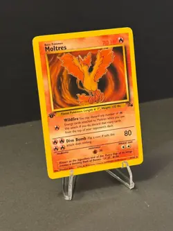 Moltres 27/62 - Non-Holo Fossil 1st Edition 1999 Pokemon TCG Card - LP - Image 3