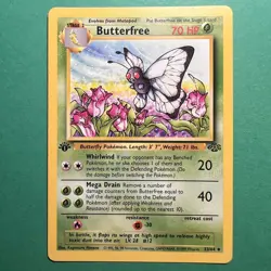 Pokemon TCG Jungle Butterfree Card 33/64 Regular 1st Edition Uncommon NM - Image 1