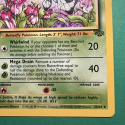 Pokemon TCG Jungle Butterfree Card 33/64 Regular 1st Edition Uncommon NM - Image 5