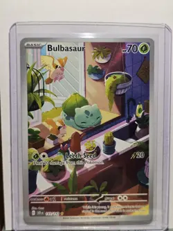 Pokemon TCG Bulbasaur Stellar Crown Illustration Card 143/142 - Image 1