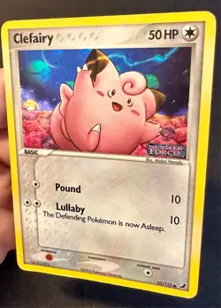 Clefairy 53/115 2005 EX Unseen Forces Pokemon Card TCG Reverse Holo Stamped - Mp - Image 2