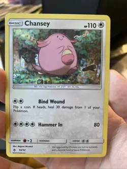 Pokemon Card Chansey 10/12 McDonalds 2018 HOLO Rare MP - Image 1