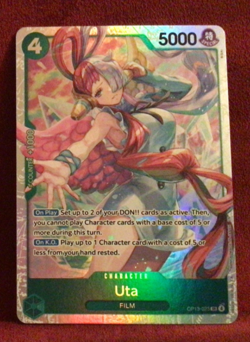 Uta (SR) OP13-023 One Piece Card Carrying On His Will English - Image 1