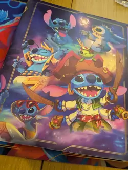 Disney Lorcana TCG Stitch Binder + 100 FOIL Cards - Image 1