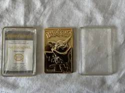 Pikachu Pokemon 23K Gold Plated Trading Card Burger King 1999 - Image 2