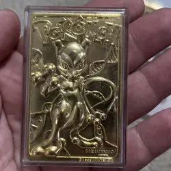 1999 Pokemon MEWTWO 23k Gold Plated Burger King Card W CERT of AUTH 🔥👌 - Image 2