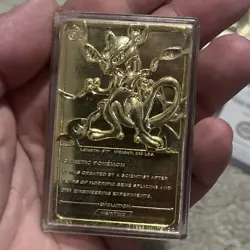 1999 Pokemon MEWTWO 23k Gold Plated Burger King Card W CERT of AUTH 🔥👌 - Image 3