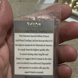 1999 Pokemon MEWTWO 23k Gold Plated Burger King Card W CERT of AUTH 🔥👌 - Image 5