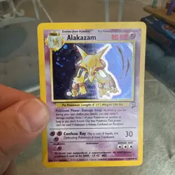Pokemon Alakazam TCG Card 1/130 Base Set 2 Holo Unlimited Rare - Image 1