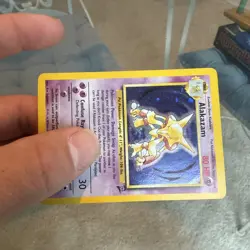 Pokemon Alakazam TCG Card 1/130 Base Set 2 Holo Unlimited Rare - Image 3
