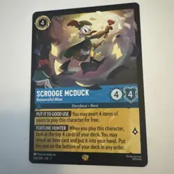 Lorcana Scrooge McDuck Resourceful Miser Card 154/204 Archazia's Island Regular - Image 3