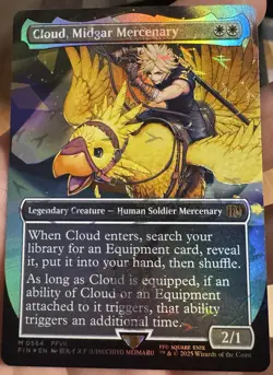 Cloud, Midgar Mercenary (Borderless) (Chocobo Track Foil) Final Fantasy Foil - Image 1