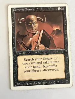 Mtg X1 Demonic Tutor Revised Edition Magic The Gathering - Image 1