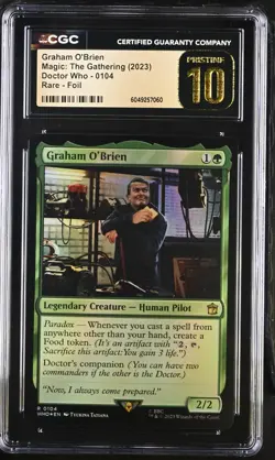 GRAHAM O'BRIEN Doctor Who Traditional Foil Rare CGC Pristine 10 MTG - Image 1
