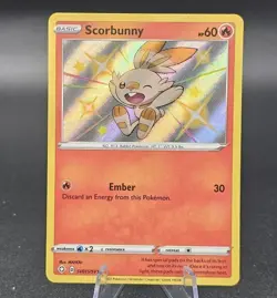 Scorbunny SV015/SV122 Shiny Holo Rare Shining Fates: Shiny Vault Pokemon TCG - Image 2