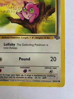 Pokemon JIGGLYPUFF 54/64 1st Edition Jungle - Played DMG - Image 4