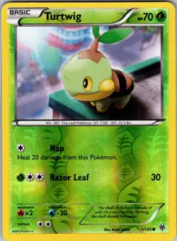 Turtwig 1/135 Plasma Storm Pokemon TCG LP-NM - Image 1