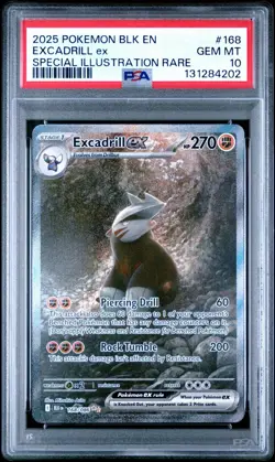Pokemon SV Black Bolt Excadrill EX 168/086 Special Illustration Rare PSA 10 - Image 1