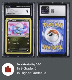 2012 Pokemon Dragon Vault Bagon Regional Champs Staff Cross Holo 6/20 CGC 9 Mint - Image 1