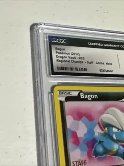 2012 Pokemon Dragon Vault Bagon Regional Champs Staff Cross Holo 6/20 CGC 9 Mint - Image 4