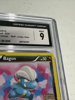 2012 Pokemon Dragon Vault Bagon Regional Champs Staff Cross Holo 6/20 CGC 9 Mint - Image 5