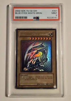 2002 YU-GI-OH! STARTER DECK KAIBA Blue Eyes White Dragon SDK-001 PSA 9 - Image 1