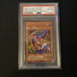Dark Magician Girl Replica - 2001 YuGiOh! Japanese Premium Pack 4 - P4-01 PSA8 - Image 1