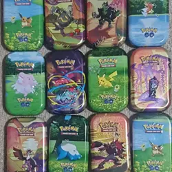 Pokemon Mini Tin Bundle 50x Cards & Guaranteed 10 x Holo / Reverse Holo / Rares - Image 1