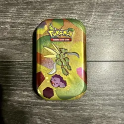 EMPTY Pokemon 151 Scyther Mini Tin w/ Energy Coin & Art Card - NO PACKS - Image 2