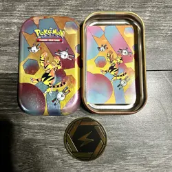 EMPTY Pokemon 151 Electabuzz Mini Tin w/ Energy Coin & Art Card - NO PACKS - Image 1