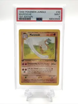 Pokemon Marowak 1st Edition Jungle 39/64 PSA 9 Graded Trading Card - Image 1