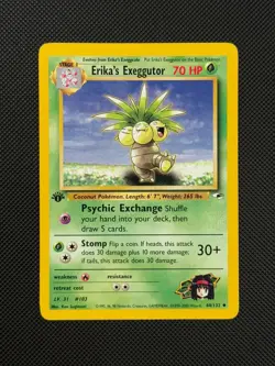 Pokemon Cards Erika's Exeggutor 44/132 1ST EDITION Gym Heroes WOTC Uncommon - Image 2