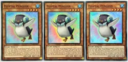 3 x FUEN-EN015 Fluffal Penguin - Super Rare 1st Edition Near Mint YuGiOh Cards - Image 1
