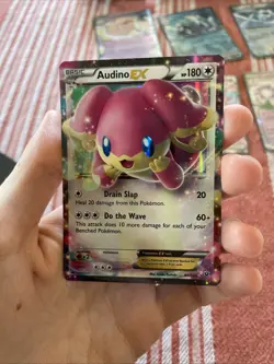 Audino EX 84/124 Fates Collide Ultra Rare Holo Pokemon Card - Image 1