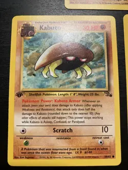 Pokemon Kabuto 1st Edition Fossil 3 Card Lot - Image 3