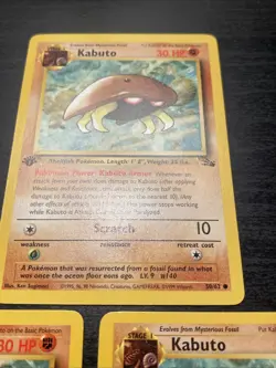 Pokemon Kabuto 1st Edition Fossil 3 Card Lot - Image 5