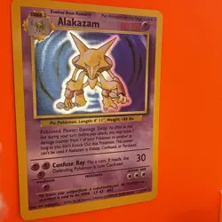 1999 Alakazam Holo Rare Card 001/102 Base Set LP Vintage Pokemon Cards WOTC ??? - Image 1