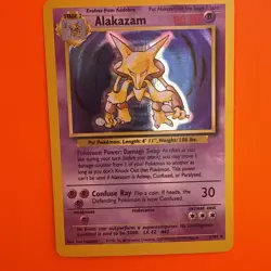 1999 Alakazam Holo Rare Card 001/102 Base Set LP Vintage Pokemon Cards WOTC ??? - Image 2