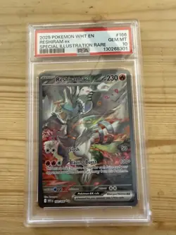 PSA 10 Reshiram ex SIR #166 GEM MINT 2025 Pokemon Card - Christmas Gift Ready - Image 2