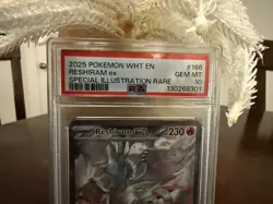 PSA 10 Reshiram ex SIR #166 GEM MINT 2025 Pokemon Card - Christmas Gift Ready - Image 3