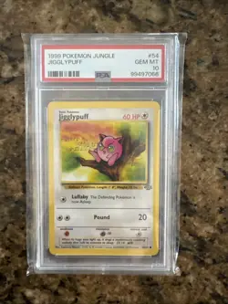 1999 Pokemon Jungle Jigglypuff PSA 10 Gem Mint Card #54 Vintage Card / Low Pop - Image 1