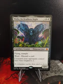 MTG NM Maha, Its Feathers Night (0100) Bloomburrow BLB Regular Finish Mythic - Image 1